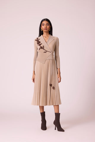Lillian Wrap Dress - Beige