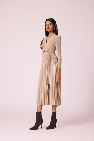 Lillian Wrap Dress - Beige