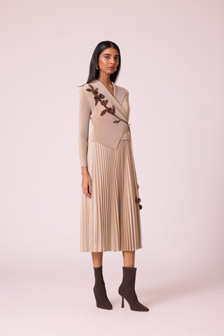 Lillian Wrap Dress - Beige