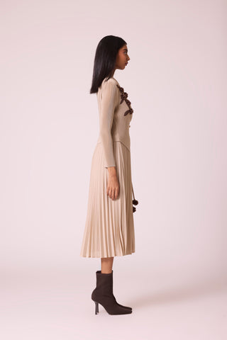 Lillian Wrap Dress - Beige