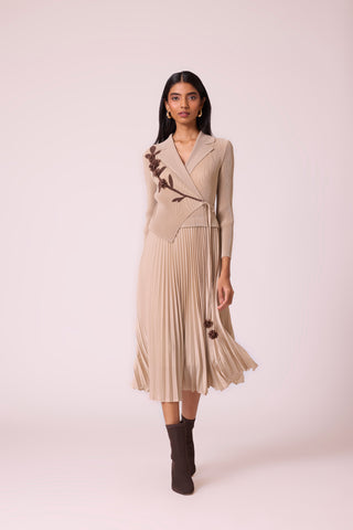 Lillian Wrap Dress - Beige