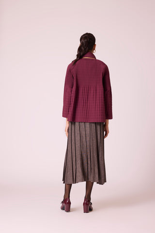 Nova Jacket & Scarf - Burgundy