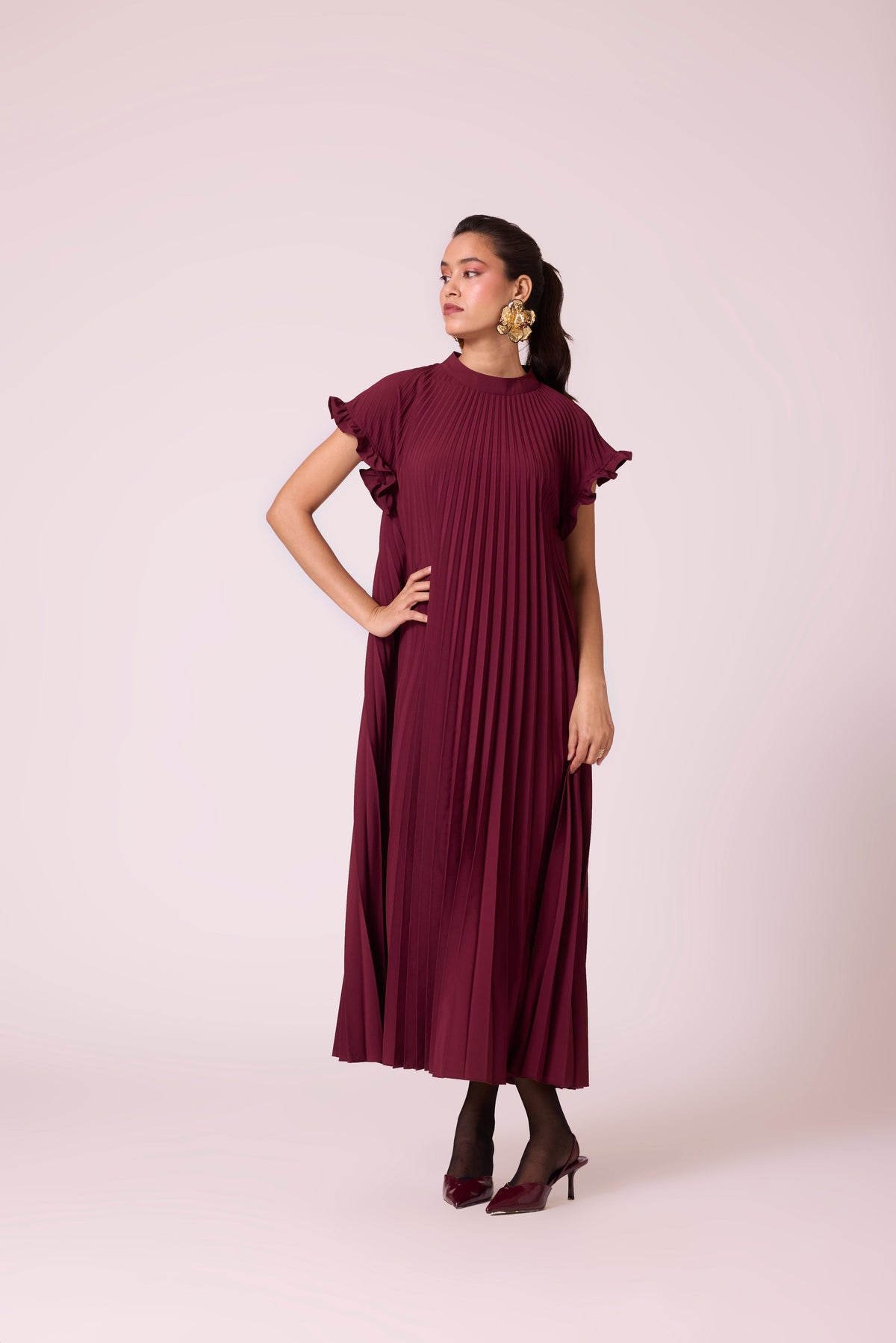 Celeste Dress - Burgundy