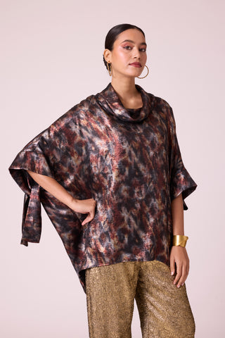 Jasmine Top - Metallic Black