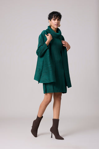 Morgan Overlay Dress - Dark Green