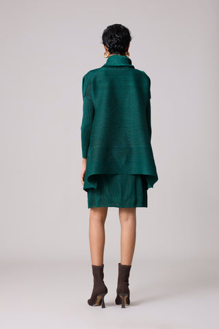 Morgan Overlay Dress - Dark Green