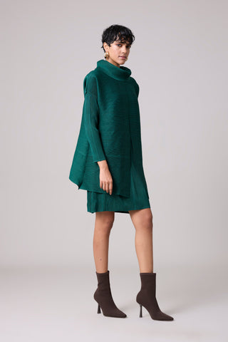 Morgan Overlay Dress - Dark Green