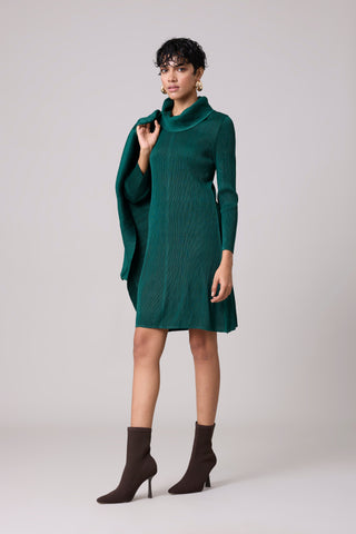 Morgan Overlay Dress - Dark Green