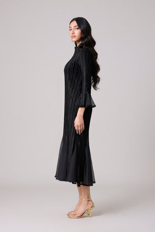 Briana Velvet Dress - Black