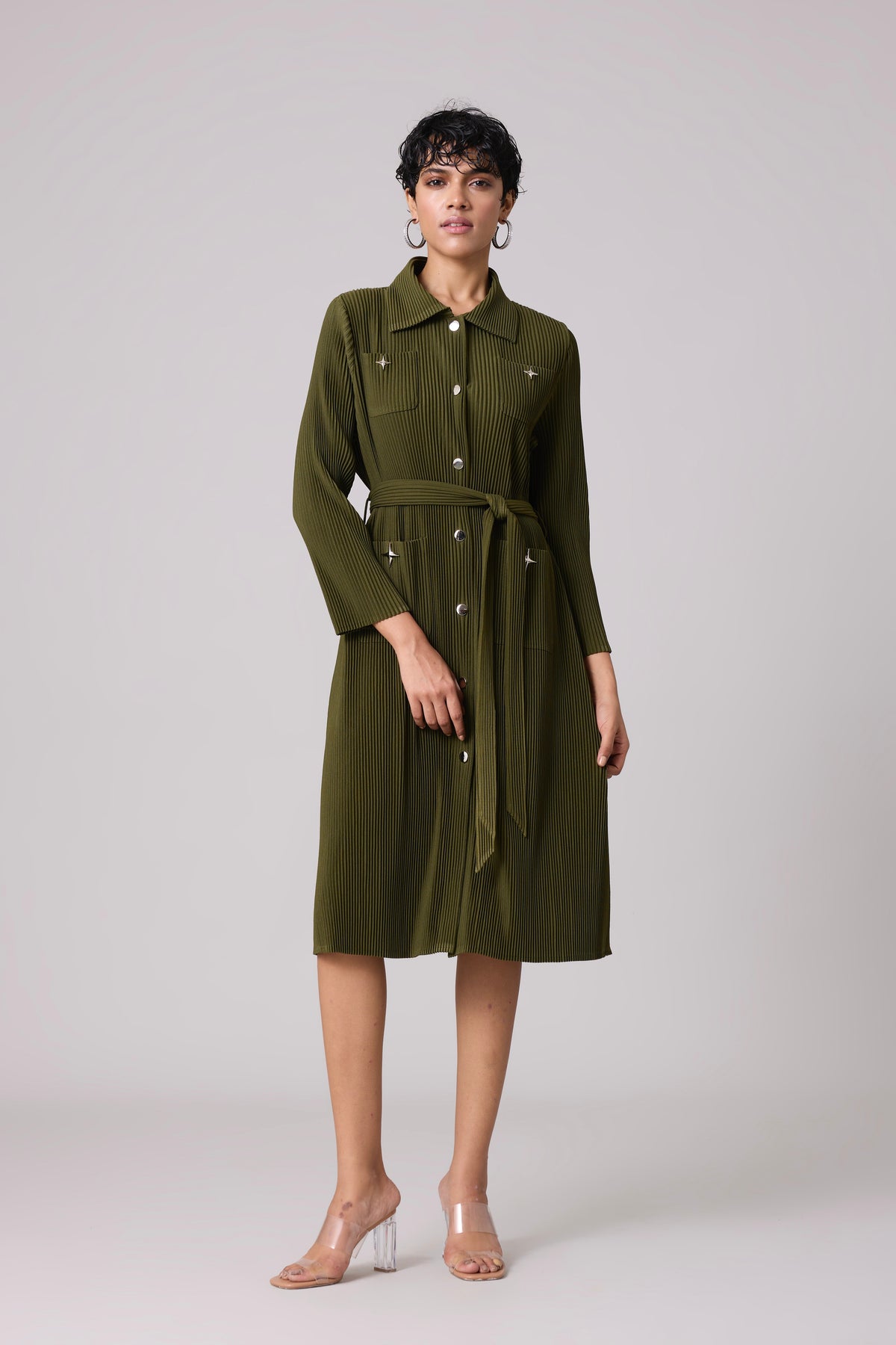 Mirin Dress - Military Green