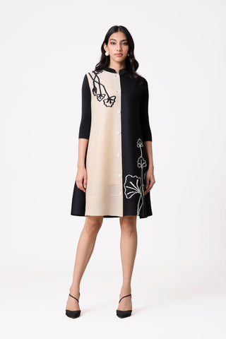 Estele Dress - Black & Ivory