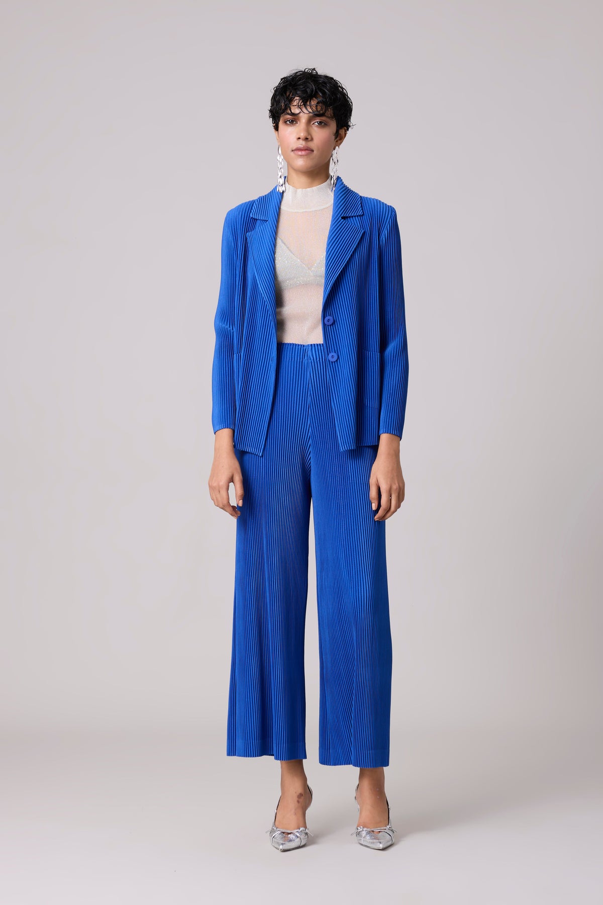 Antonia Blazer Set - Azure Blue