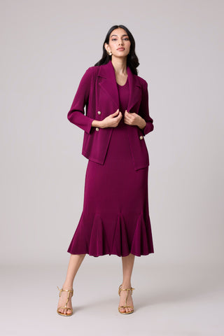 Katya Overlay Dress - Plum