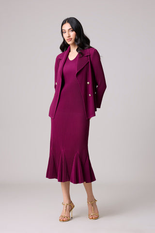 Katya Overlay Dress - Plum