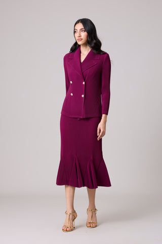 Katya Overlay Dress - Plum