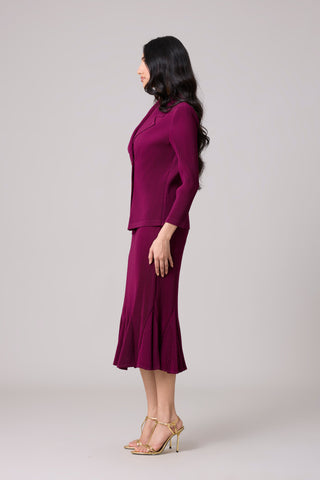 Katya Overlay Dress - Plum