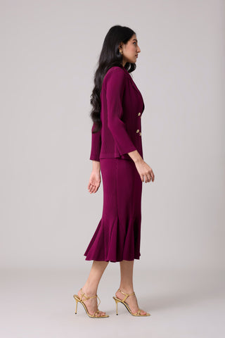 Katya Overlay Dress - Plum