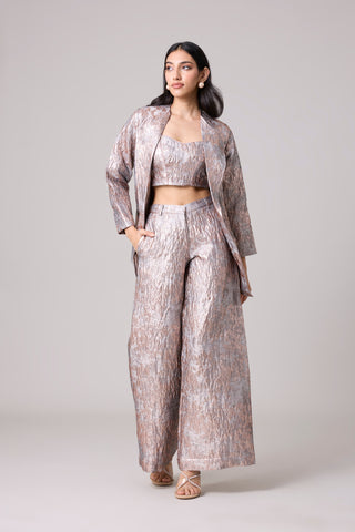 Ares 3 piece Textured Set - Pink & Grey