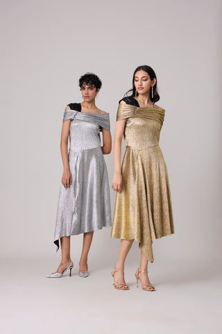 Tabita Textured Metallic Dress