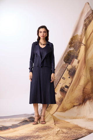 Olive Jacket Dress - Navy