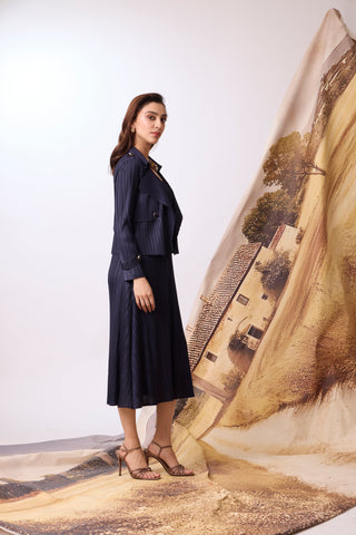 Olive Jacket Dress - Navy