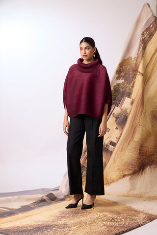 Sloane Batwing Top - Dark Maroon