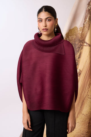 Sloane Batwing Top - Dark Maroon