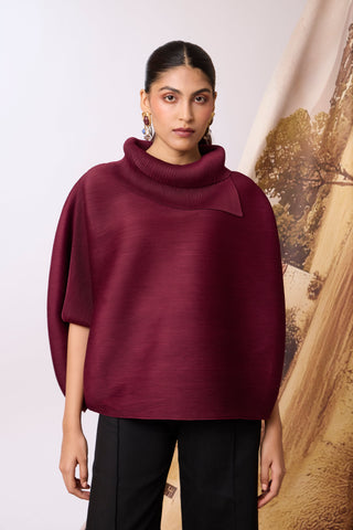 Sloane Batwing Top - Dark Maroon