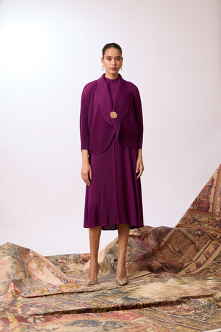 Violetta Dress - Wine Purple