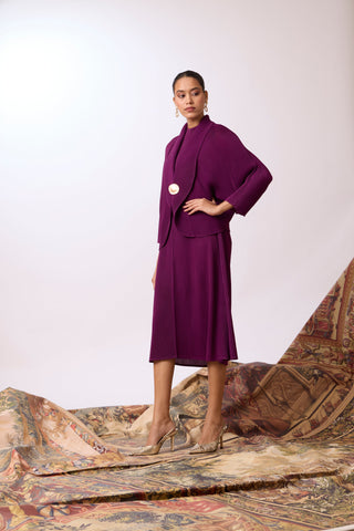 Violetta Dress - Wine Purple