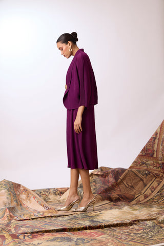 Violetta Dress - Wine Purple