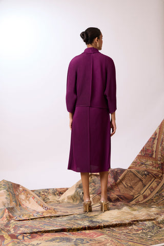 Violetta Dress - Wine Purple