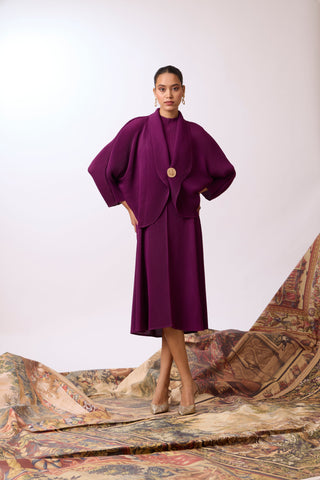 Violetta Dress - Wine Purple