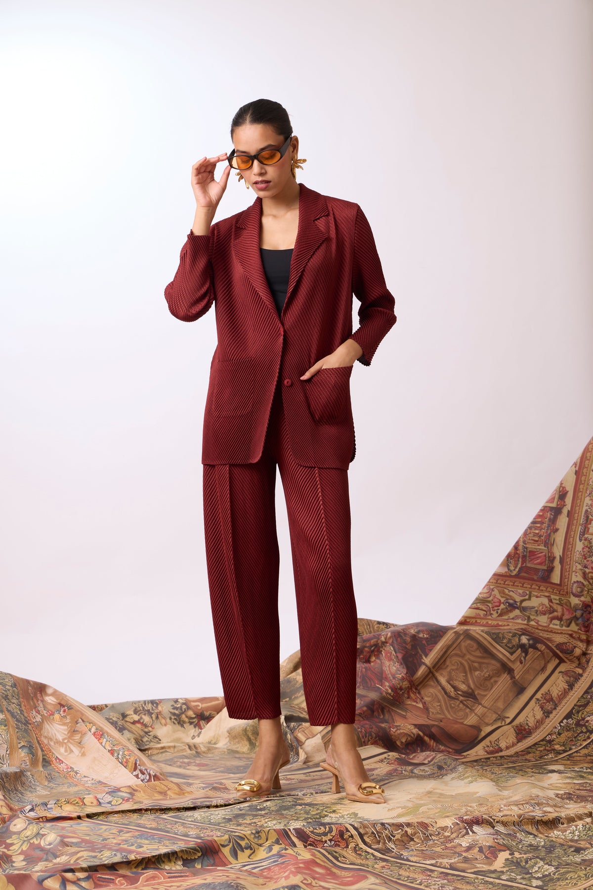 Roxane Set - Garnet Brown