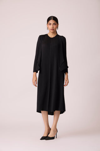 Cara Overlay Dress - Black