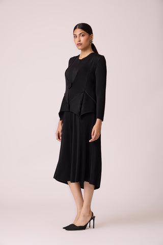 Cara Overlay Dress - Black