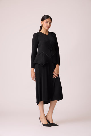 Cara Overlay Dress - Black