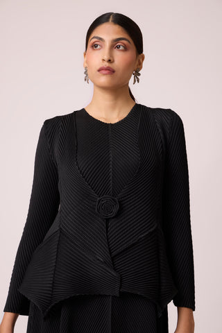 Cara Overlay Dress - Black