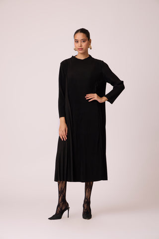 Perla Knit Winter Dress - Black