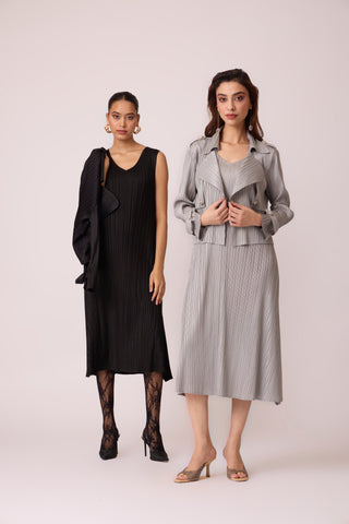 Olive Jacket Dress - Grey