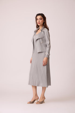 Olive Jacket Dress - Grey