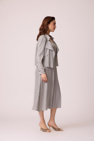 Olive Jacket Dress - Grey