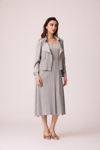 Olive Jacket Dress - Grey