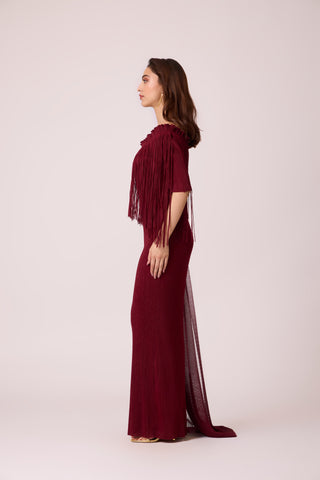 Leoni Maxi Dress - Burgundy