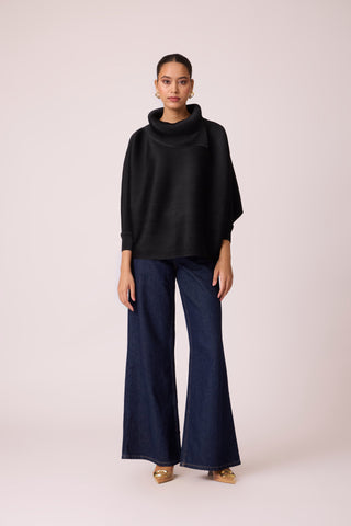 Sloane Batwing Top - Black