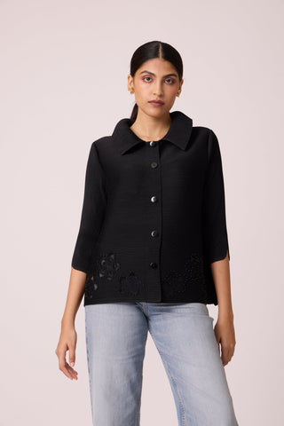 Edith Cutwork Shirt - Black
