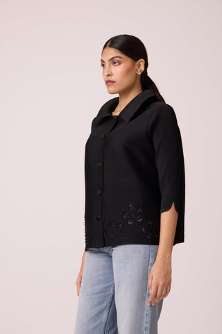 Edith Cutwork Shirt - Black