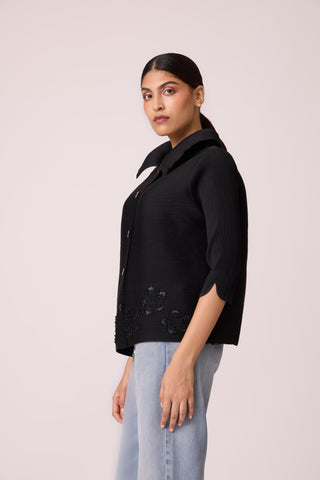 Edith Cutwork Shirt - Black