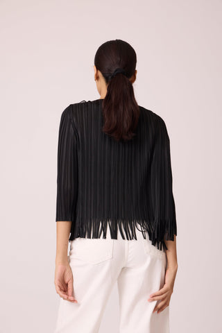 Lara Fringe Overlay - Black