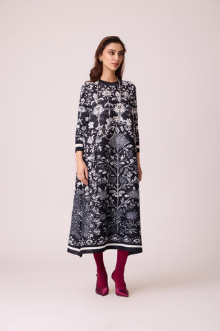 Naomi Printed Dress - Monochrome